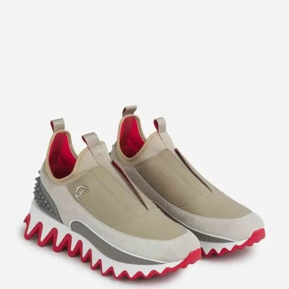 Christian Louboutin SHARKYLOUB SP Spikes Flat Leather Sneakers Shoes Mens main image 15